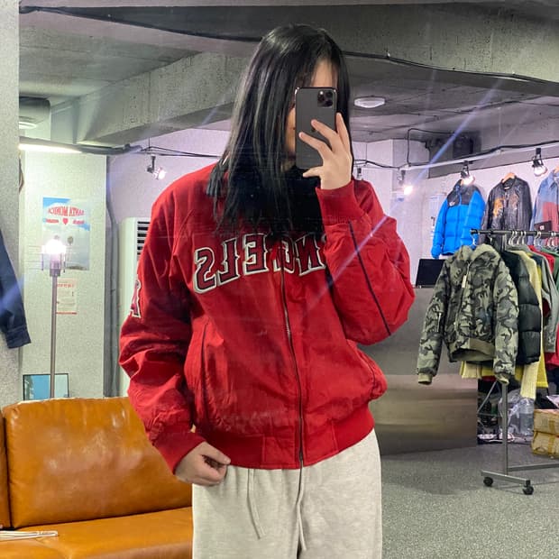 마제스틱 LA 레드 에인절스 스타디움 자켓 B3862