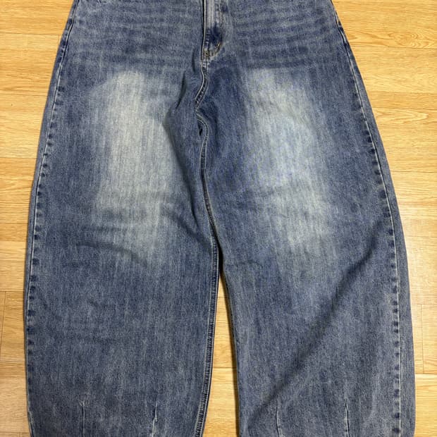 인템포무드 벌룬핏 데님 페이디드 블루