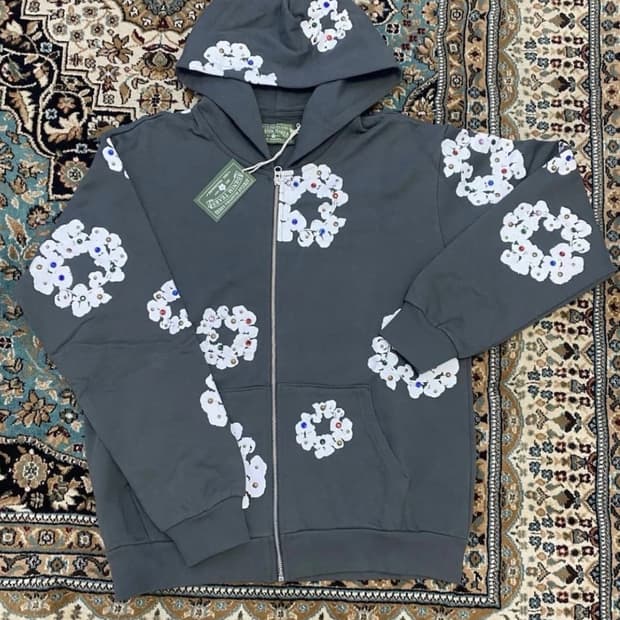 데님티어스 라인스톤 후드집업 m사이즈