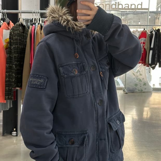 아베크롬비 머슬핏 울프죠 포켓 후드자켓