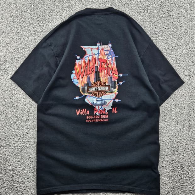 헤인즈 할리데이비슨 반팔 티셔츠 ( M ) / 11957