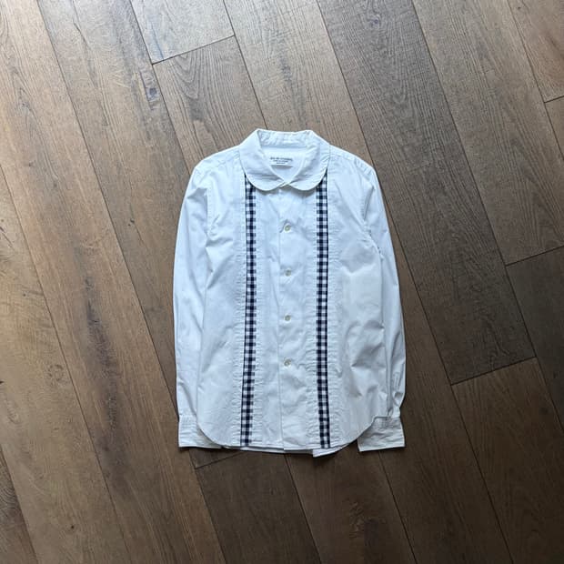 Gingham Check Fabric Block Blouse