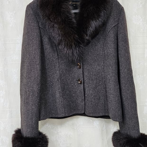 조이너스   폭스퍼 장식 핸드메이드 자켓