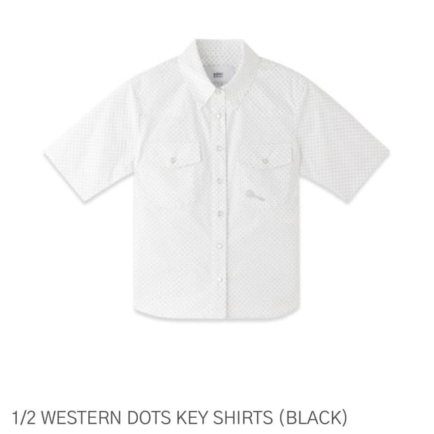 사파리스팟 1/2 WESTERN DOTS KEY SHIRTS(BLACK)