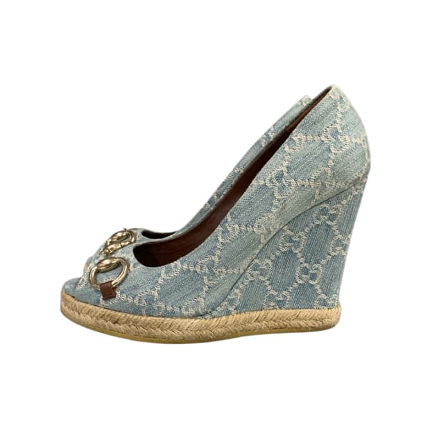 구찌 데님 펌프스 36.5(235) (Gr-3353)