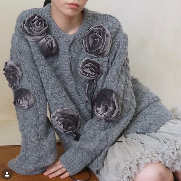 시눈 익스클루시브 로즈가디건 GY