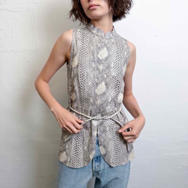 2012 spring leather vest 