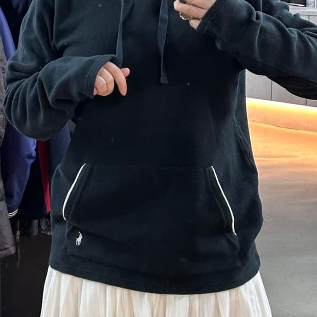 폴로 와플 후드티