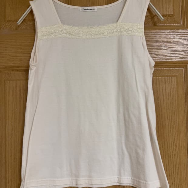 빈티지 모리걸 민소매 레이스 나시