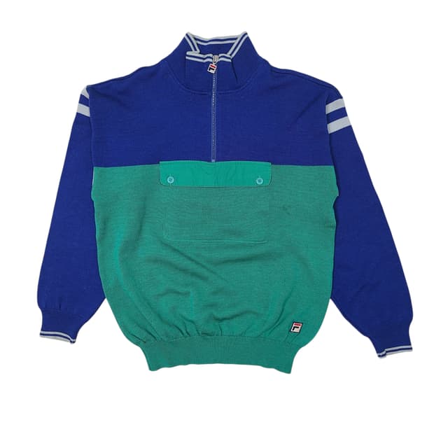 '90s 휠라 하프집업 니트