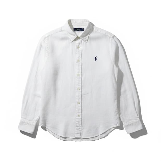폴로 랄프로렌 린넨 셔츠 흰색 L