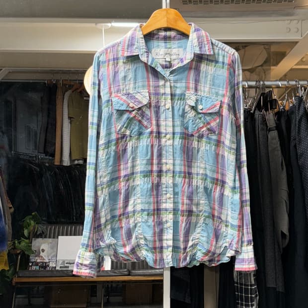 Rie miller 마드라스 체크 셔츠