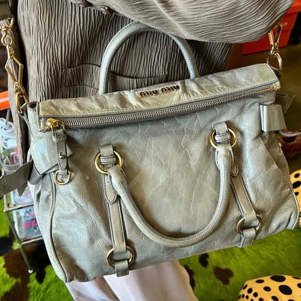 Miu Miu Vitello Shine Ribbon Bag