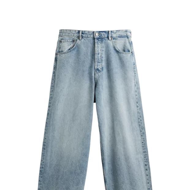자라 zara 배기 와이드 진 청바지