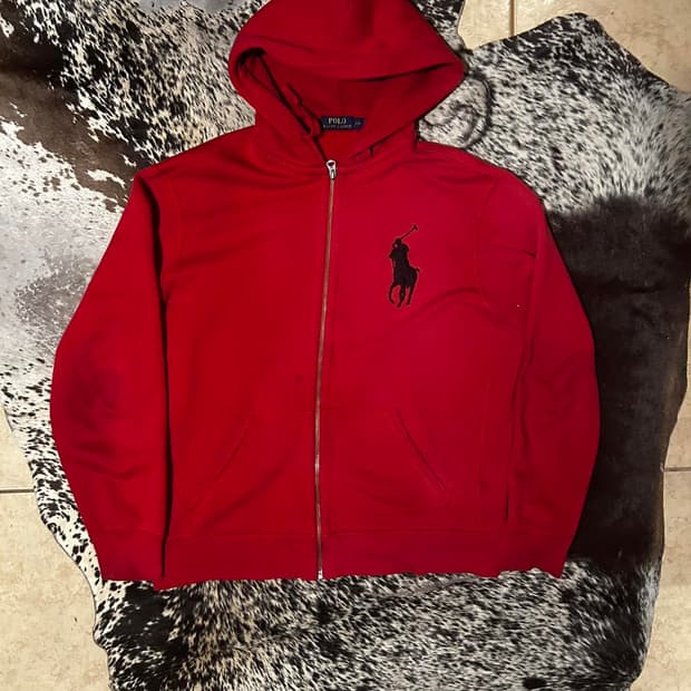 폴로 랄프로렌 빅포니 로고 후드 집업