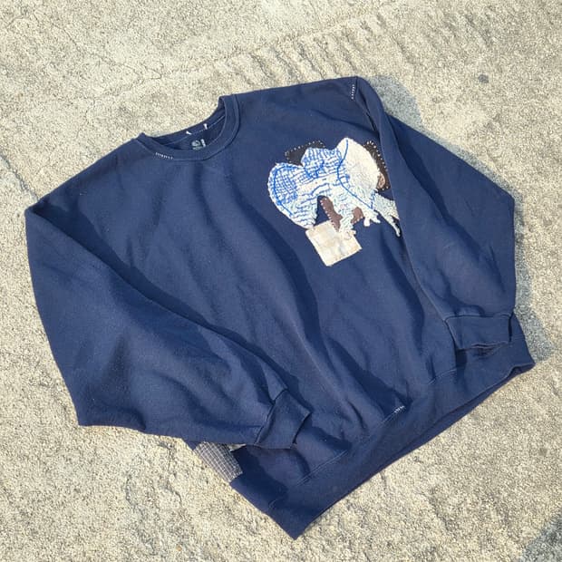 S.O/ 아플리케, 패치워크 커스텀 맨투맨