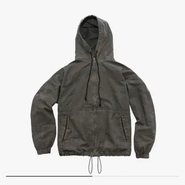 [4] 폴리테루 집 후디 파카 카모 베이지 후드집업 자켓