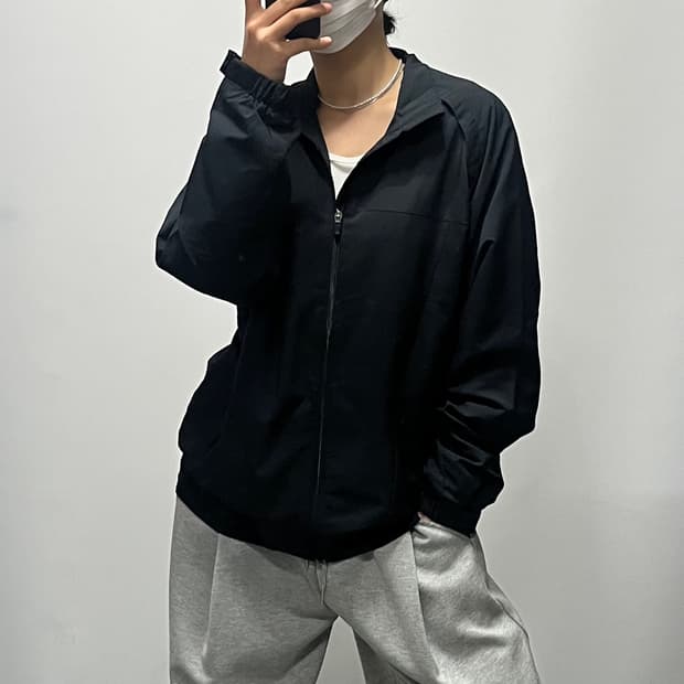 나이키 스우시 바람막이 블랙 L [051605]