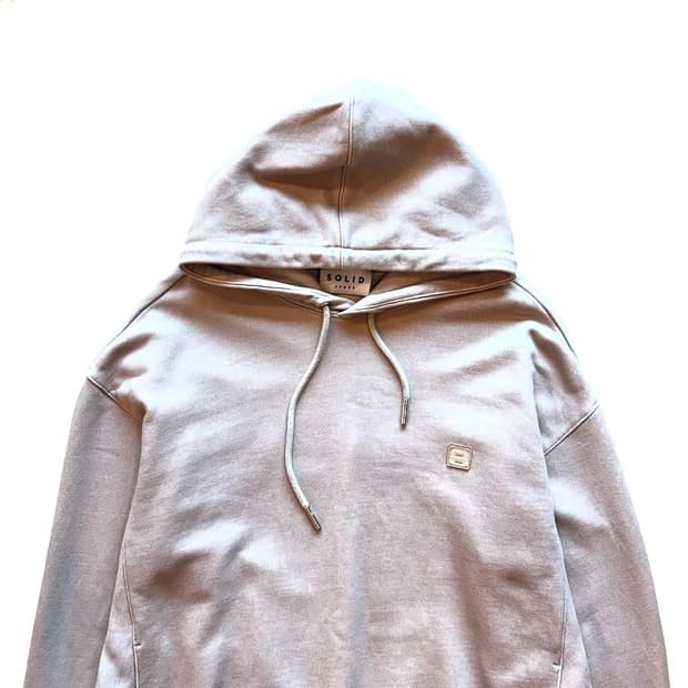 솔리드옴므 백 로고 후드