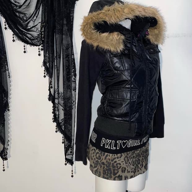 울프죠 조끼패딩 나시 갸루 와투케 세트