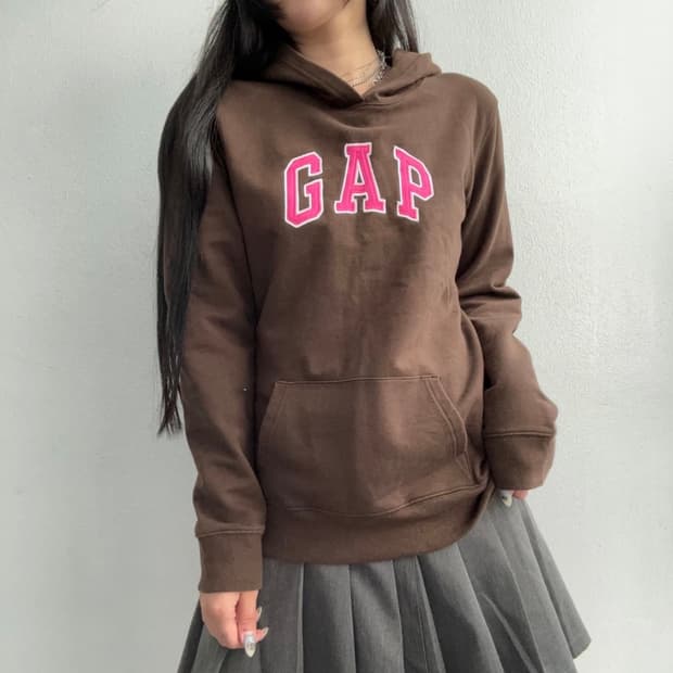 갭 딸기초코 브라운 핑크 후드티 라떼갸루 stc 빈티지 gap 