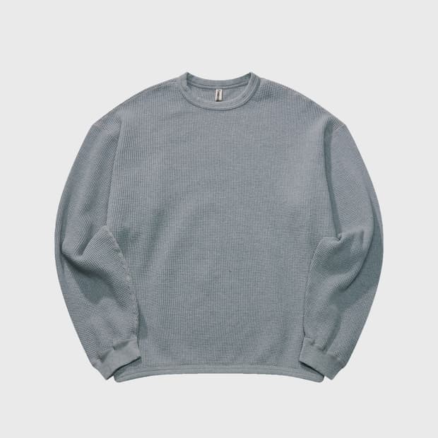 타임리스스포츠웨어 와플 헤비 롱슬리브 그레이
