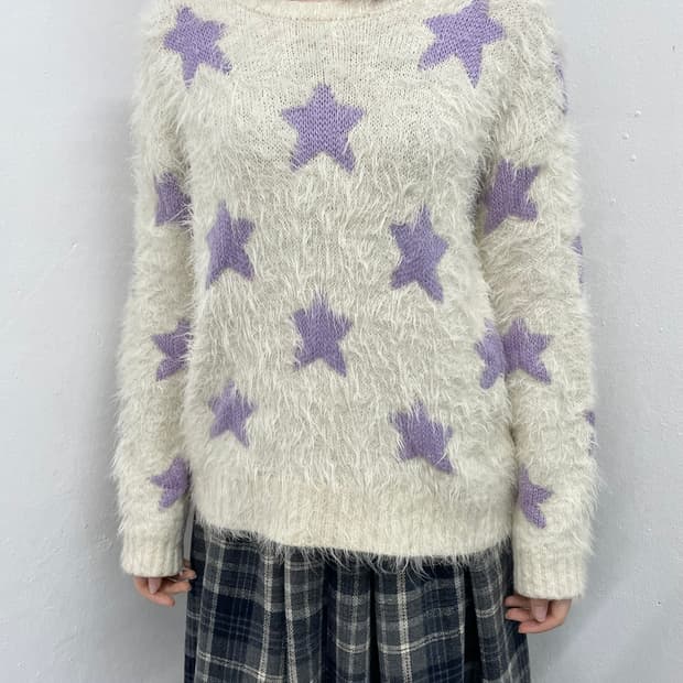 모리 스타 헤어리 니트