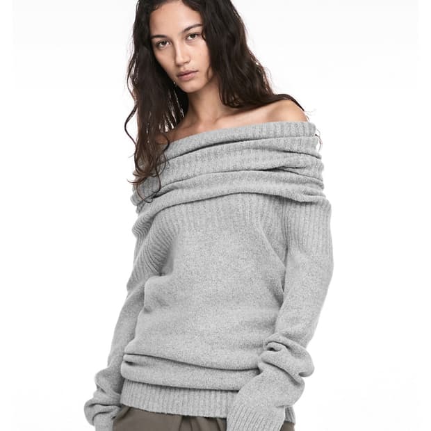 나체 투웨이 니트 그레이