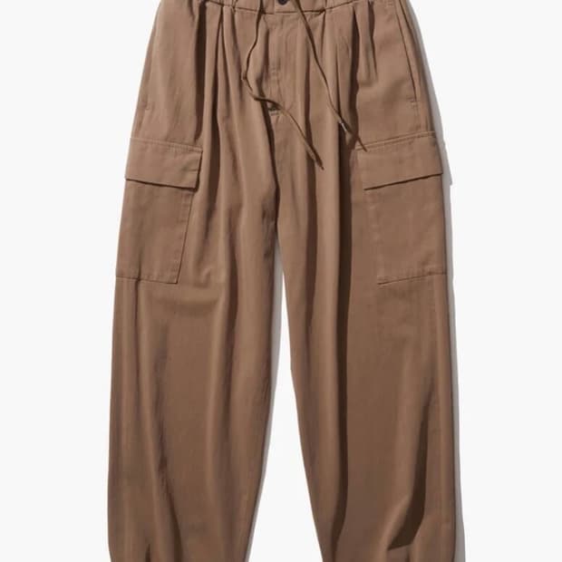 ATON SATIN PARATHUTE CARGO PANTS