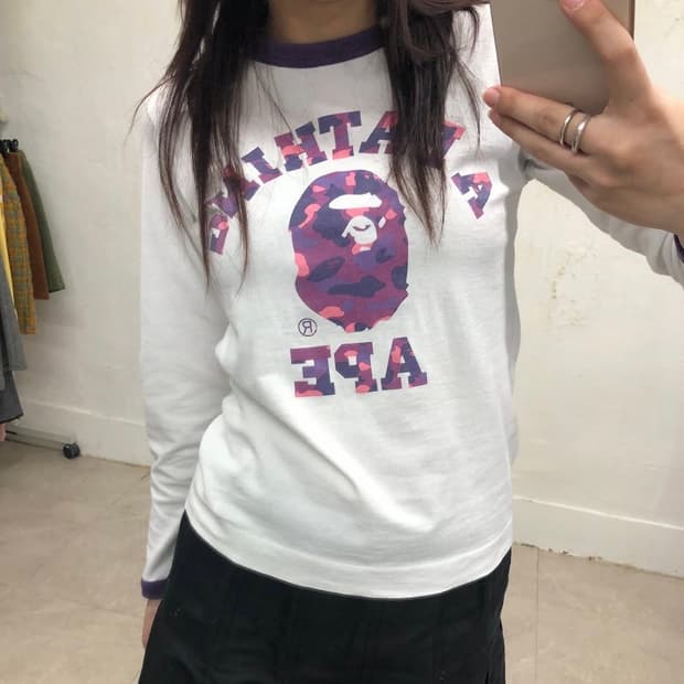 베이프 링거 롱슬리브 티셔츠