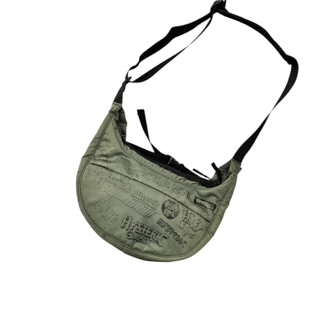 히스테릭글래머 프린티드 숄더백 카키