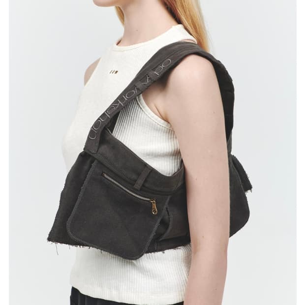 Odlyworkshop Charcoal Denim Trouser Bag