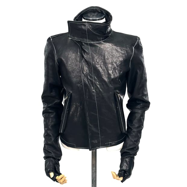 핸드메이드 lamb overlock stitch high jacket