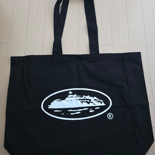 코르테이즈 캔버스 토트백 블랙 화이트