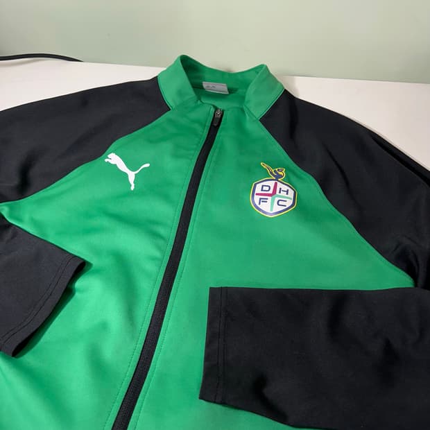 L-XXL 푸마 그린 대전하나시티즌 트레이닝 축구트랙탑 쉘탑