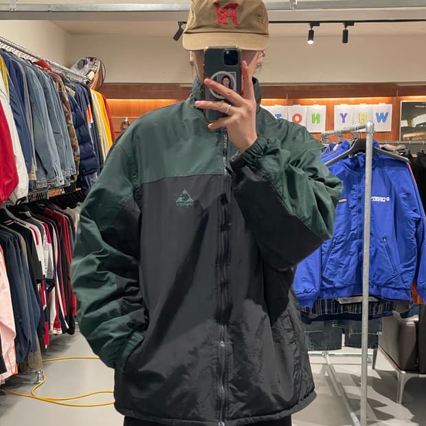 빈티지 리버시블 플리스 바람막이 자켓 