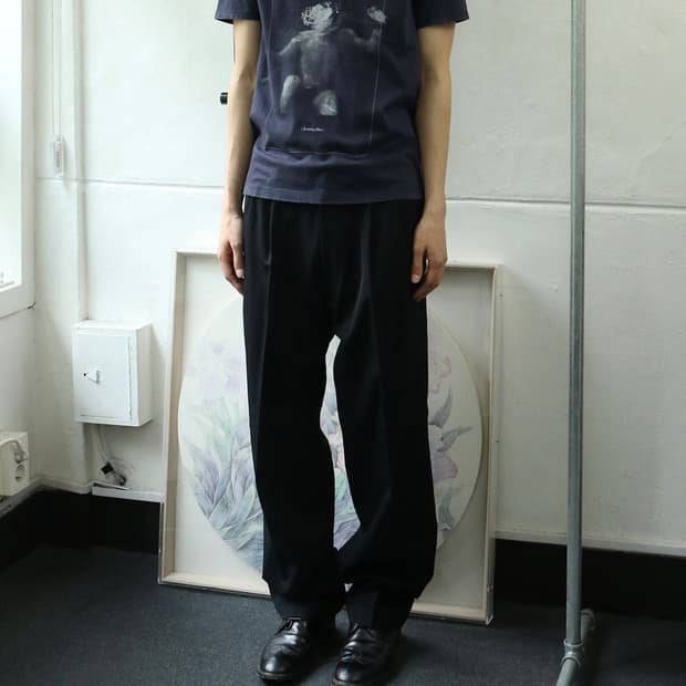 와이즈 포 맨 블랙 트라우저 