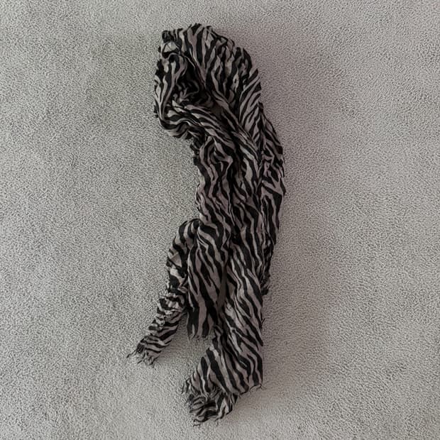 Zebra pattern scarf