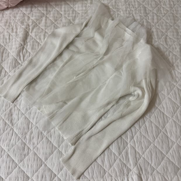 오간자 프릴 여리가디건 s