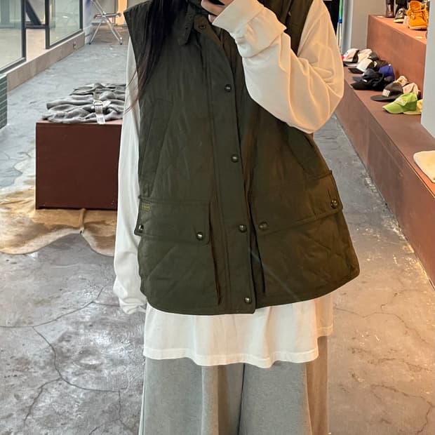 폴로 랄프로렌 카키 퀄팅 베스트 H534