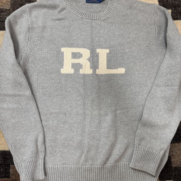 폴로 랄프로렌 로고 면 니트 스웨터 M