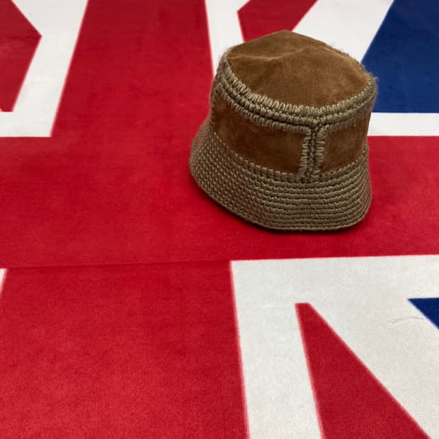 빈티지 니트 스웨이드 버킷햇 여성 Free 