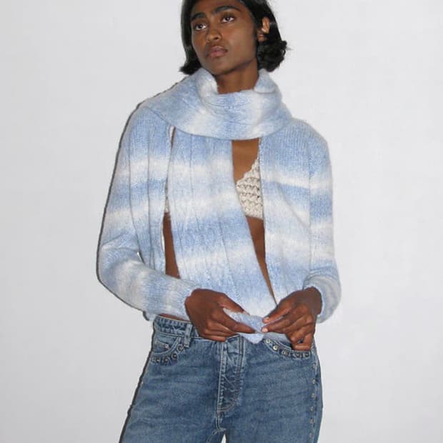 팔로마울 니트 스카프 폰타나