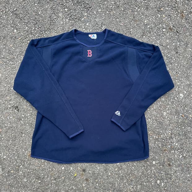 빈티지 00s 마제스틱 보스턴 레드삭스 플리스 롱슬리브