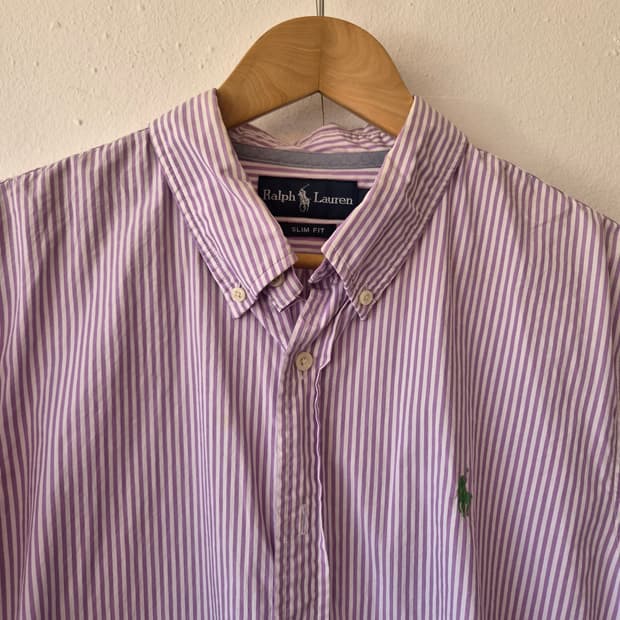 랄프로렌폴로 남성 스트라이프슬림핏셔츠 L사이즈