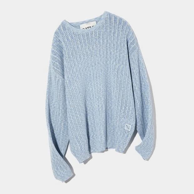 세터 이비자 메쉬 니트 씨블루 L