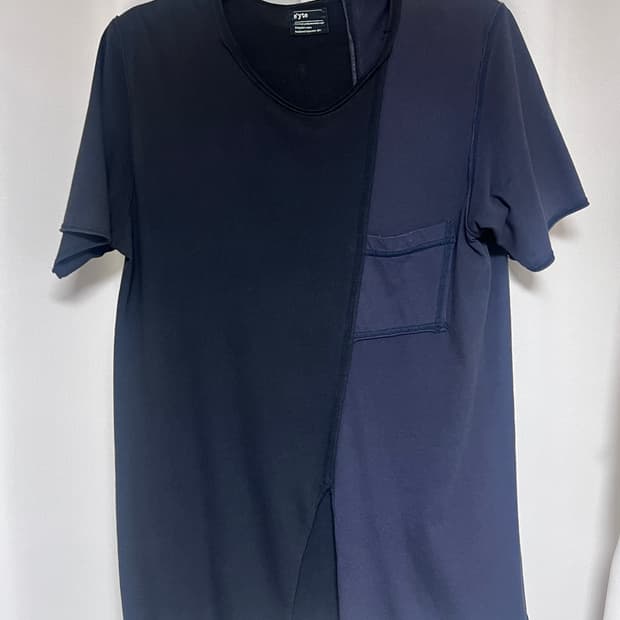 yohji yamamoto unbalance cut out tshirts
