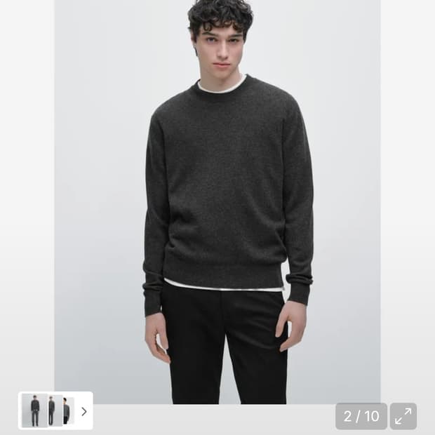 마시모두띠 크루넥 니트 차콜 팝니다.