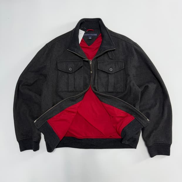 타미힐피거 투웨이 울 자켓 