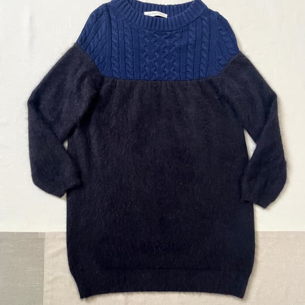 사카이 도킹 롱 니트 케이블&앙고라 sacai